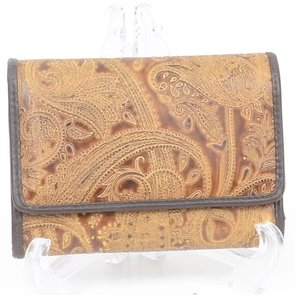 Relic Paisley Grain Tri-fold Wallet Brown Boho Western Coin Purse Card‎ Holder